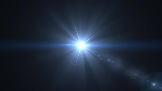 Optical lens flare effect. 4K resolution. Very high quality and realistic.on black background