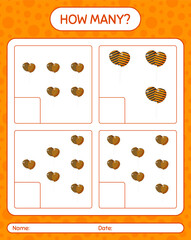 How many counting game with balloon. worksheet for preschool kids, kids activity sheet