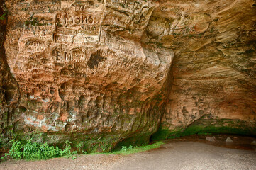 Gutmanis cave is an ancient landmark in Latvia