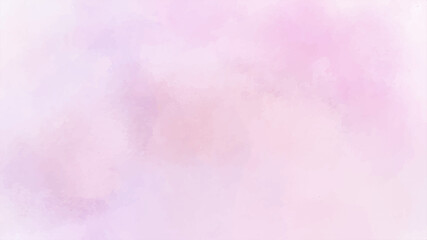 Pink abstract watercolor painting textured on white paper background