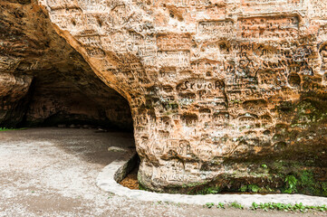 Gutmanis cave is an ancient landmark in Latvia