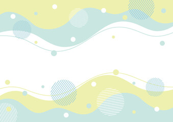 丸と曲線の抽象的な背景