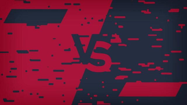 Versus background. Sport competition VS poster, game fight battle duel concept, team design. Loop 10-seconds