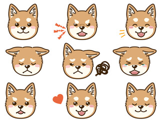 柴犬の表情アイコン