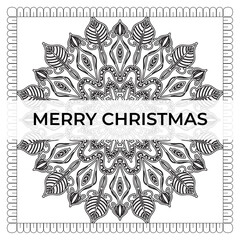 Merry Christmas with mandala