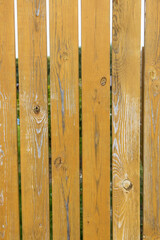 wooden fence with yellow paint as background