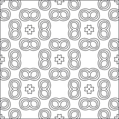 Design monochrome grating pattern,black and white patterns.Repeating geometric tiles from striped elements. black otnament.