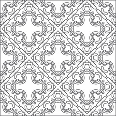 Design monochrome grating pattern,black and white patterns.Repeating geometric tiles from striped elements. black otnament.