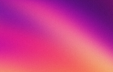 Abstract pastel purple, pink and orange blurred grainy gradient background texture. Colorful digital grain soft noise effect pattern. Lo-fi multicolor vintage retro design.