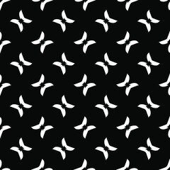  Seamless vector pattern in geometric ornamental style. Black ornament. 