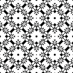  Seamless vector pattern in geometric ornamental style. Black ornament. 