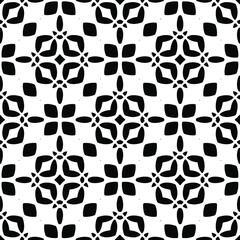  Seamless vector pattern in geometric ornamental style. Black ornament. 