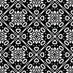  Seamless vector pattern in geometric ornamental style. Black ornament. 