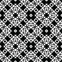 Fototapeta premium Seamless vector pattern in geometric ornamental style. Black ornament. 
