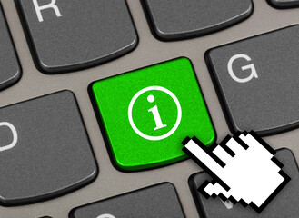 Computer keyboard with information key