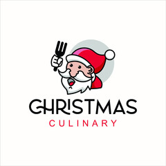 Santa Claus Logo Christmas Food Industry, Graphic Design Mascot Ideas