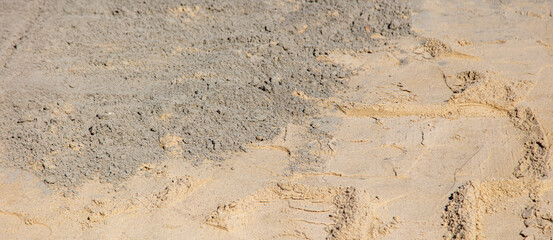 Construction sand as an abstract background.