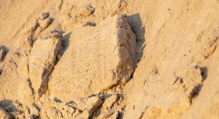 Construction sand as an abstract background.