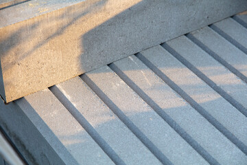 Concrete blocks for paving slabs.