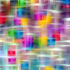 Multicolored shapes, lines, design abstract background with squares