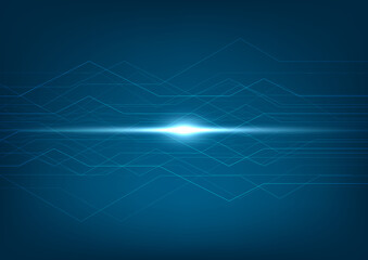 Abstract lines technology connection digital data and big data background.