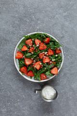 Diet summer strawberry salad