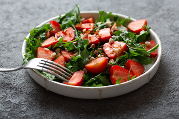 Diet summer strawberry salad
