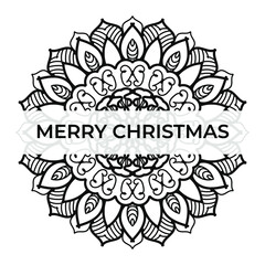 Merry Christmas with mandala