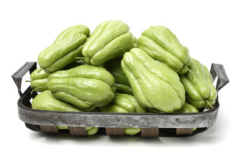 Chayote on a white background