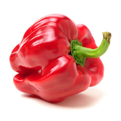 fresh red pepper on a white background