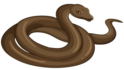 Fototapeta premium Snake animal on white background