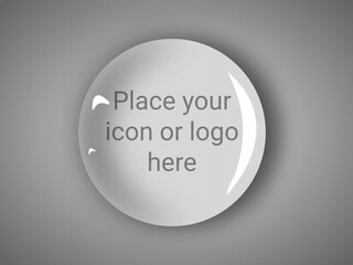 Place your icon or logo in water drop
