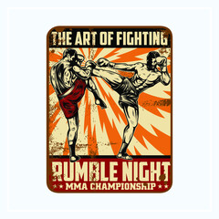 RUMBLE NIGHT MMA CHAMPIONSHIP SIGNS