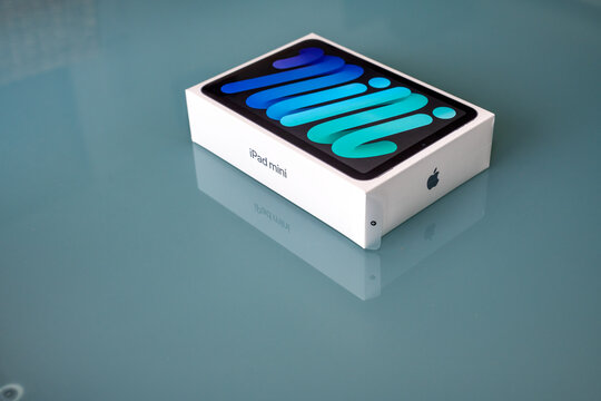 PISA, ITALY - SEPTEMBER 24th, 2021: Brand new iPad Mini 6, version 2021.