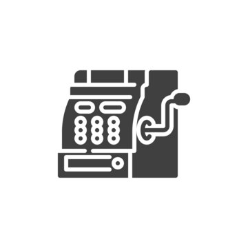recommend clip art: Antique cash register vector icon