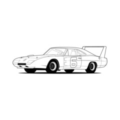 Car outline coloring pages vector - 459414179