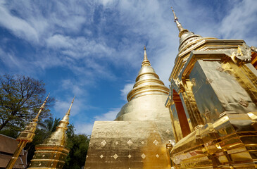 Naklejka premium The ancient temple appearance in Thailand 