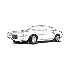 Car outline coloring pages vector - 459414359