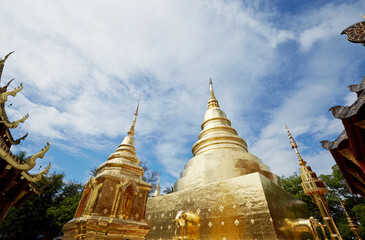 Fototapeta premium The ancient temple appearance in Thailand 