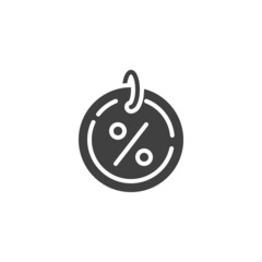 Discount, label with percent sign vector icon