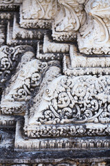 Close-up architectural details of Thai temple