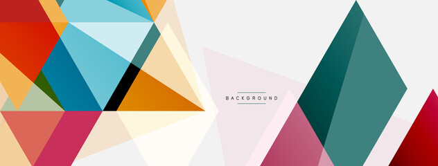 Mosaic triangles geometric background. Techno or business concept, pattern for wallpaper, banner, background, landing page