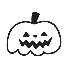 Halloween pumpkin. Vector concept in doodle and sketch style. Hand drawn illustration