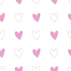 Seamless vector hearts symbol pattern. Valentine's day background. Stylish pattern for design, fabric, textile etc.	