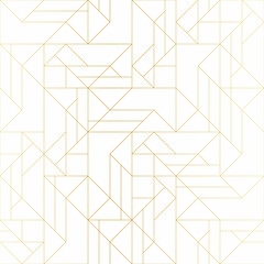 Golden texture. Seamless geometric pattern. Golden background. Vector seamless pattern. Geometric background with rhombus and nodes. - 459418757