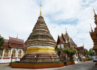 Fototapeta premium Famous temples, architectural appearance. Details closeup, Chiang Mai, Thailand