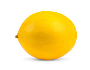 Yellow melon isolated on white