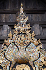 Famous temples, architectural appearance. Details closeup, Chiang Mai, Thailand