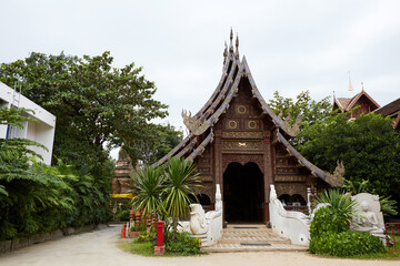 Famous temples, architectural appearance. Details closeup, Chiang Mai, Thailand