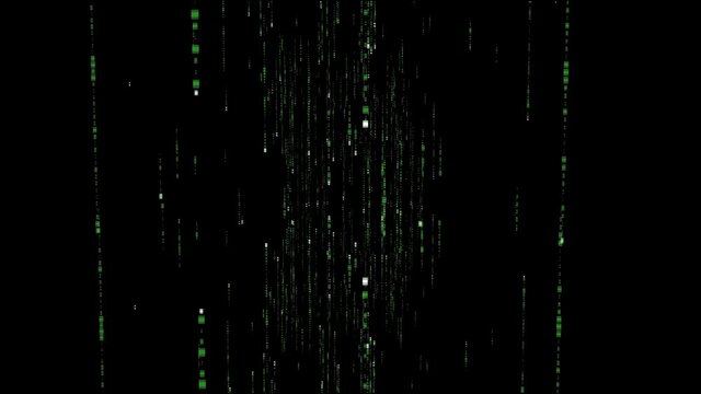 Technology hacking 4k footage on black background